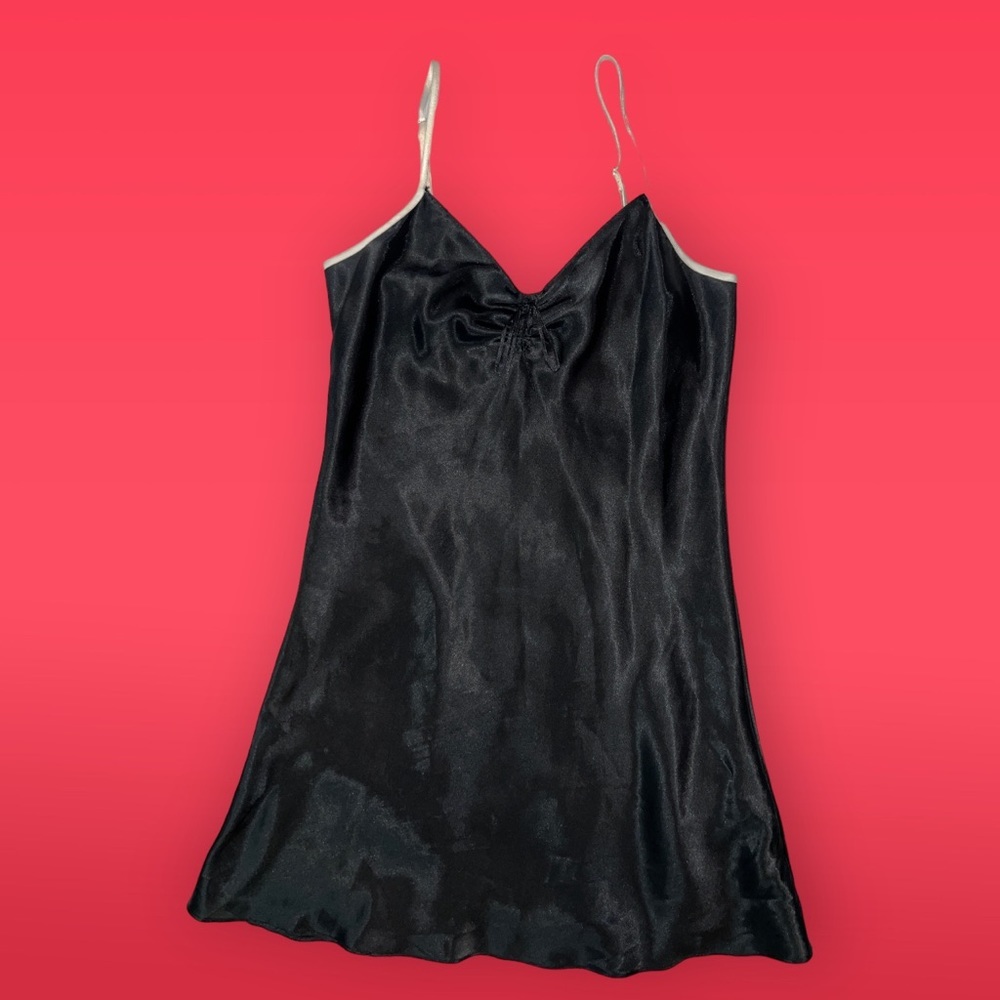 Black slip dress/nightgown. Size medium.
